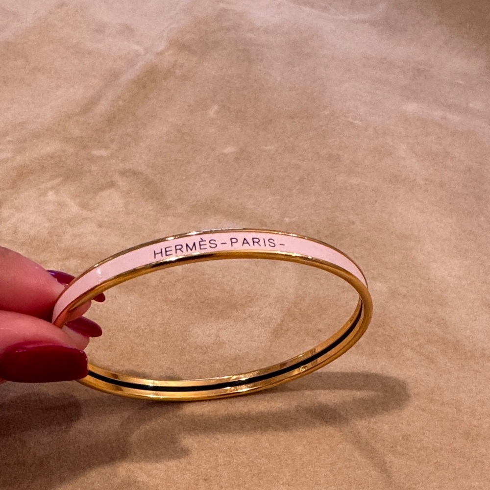 Hermes Pink and Gold Bracelet - Picture 2 of 2